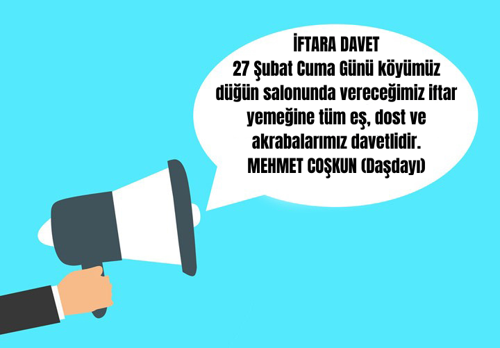 İFTARA DAVET