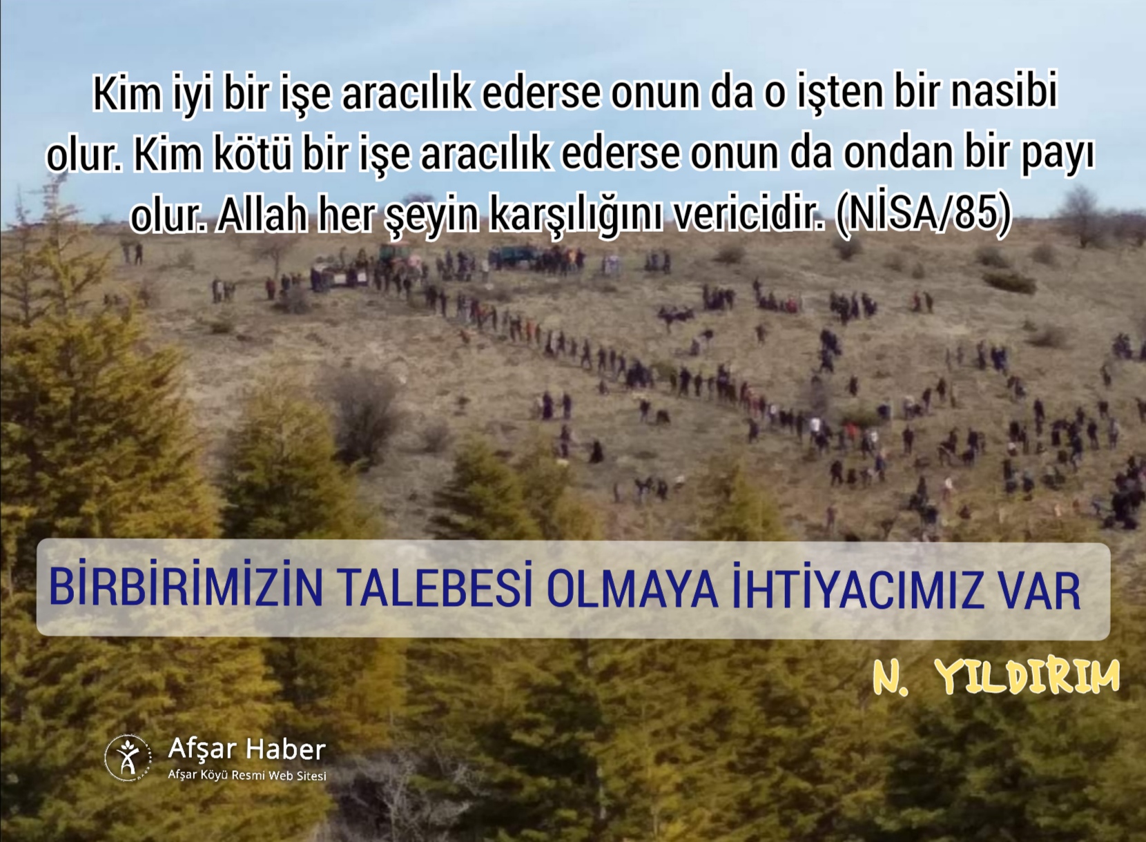 BİRBİRİMİZİN TALEBESİ OLMAYA İHTİYACIMIZ VAR 